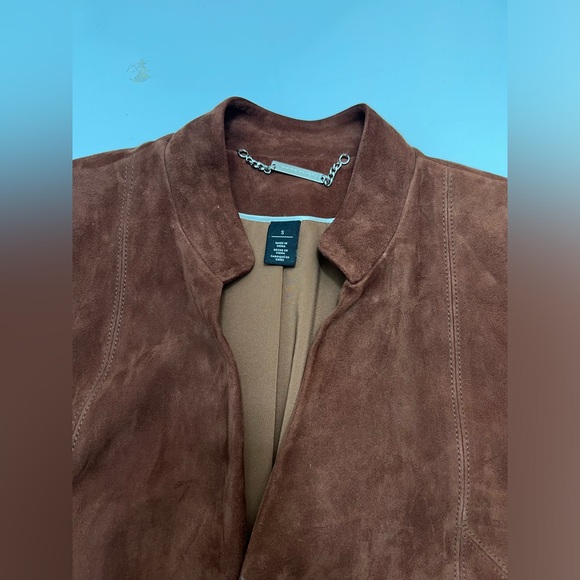 WHITE HOUSE BLACK MARKET * SUEDE CASCADE LAPEL JACKET * 100% LEATHER SIZE Small - Picture 9 of 13